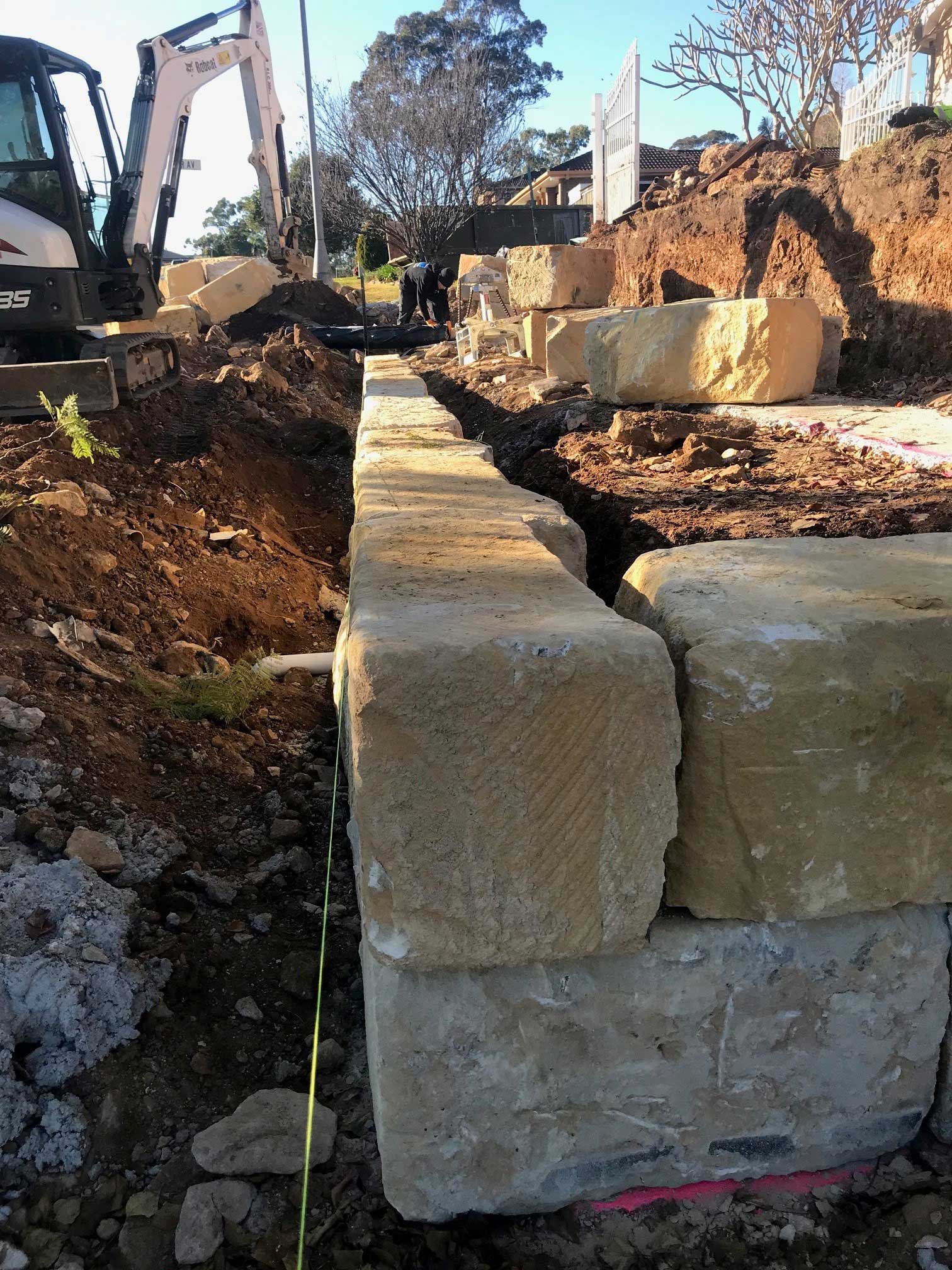 Sandstone Retaining Wall Sandstone Retaining Wall